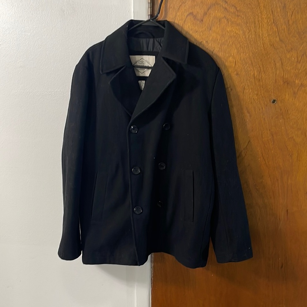 Black peacoat